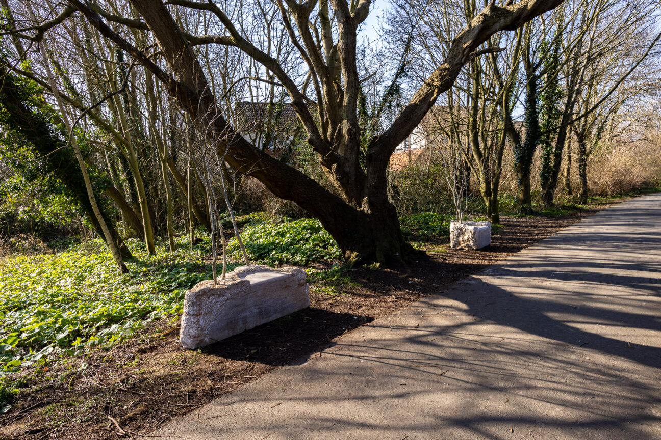 A series of sculptures by Emma Smith along the Scarborough to Scalby section of the Cinder Track