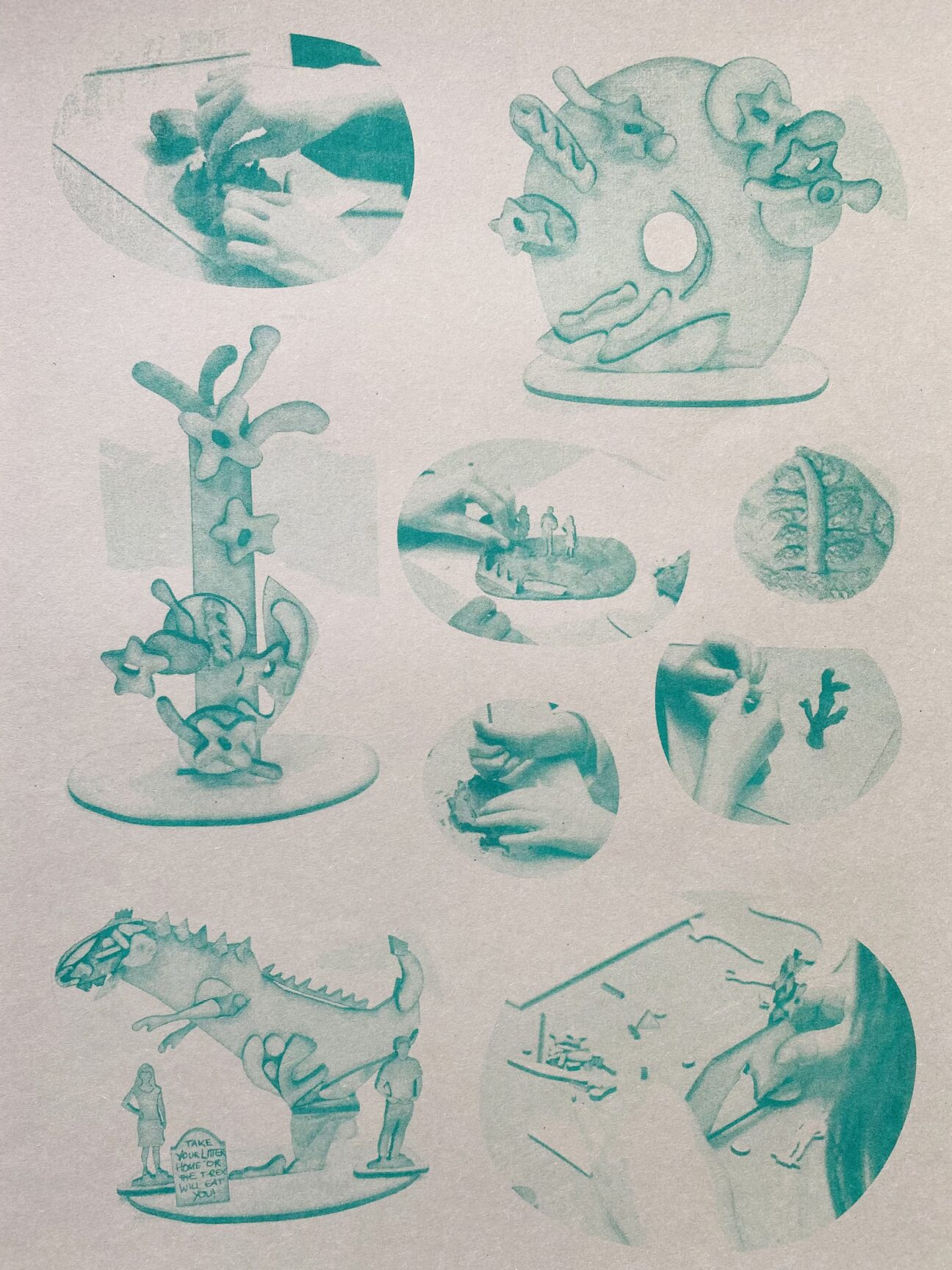 Riso prints made through community workshops