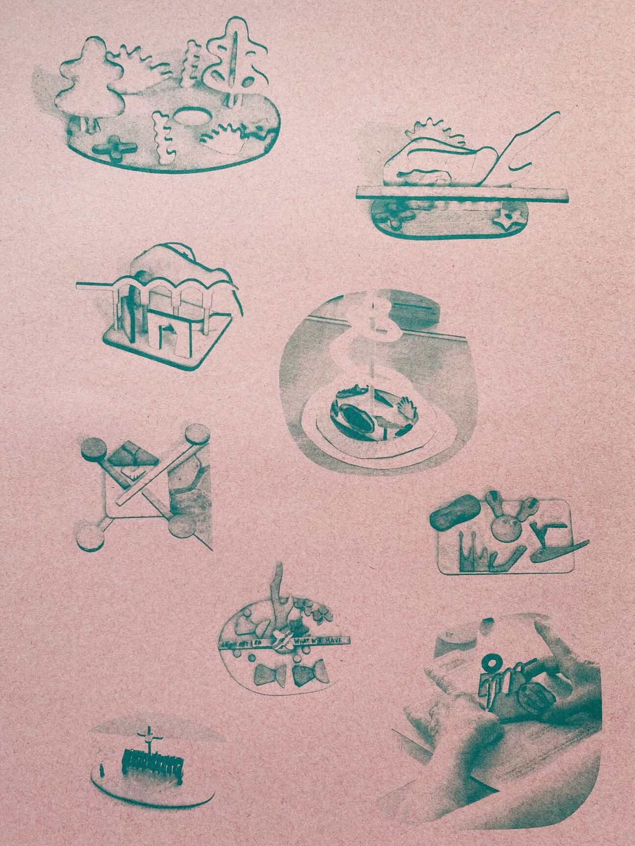 Riso prints made through community workshops