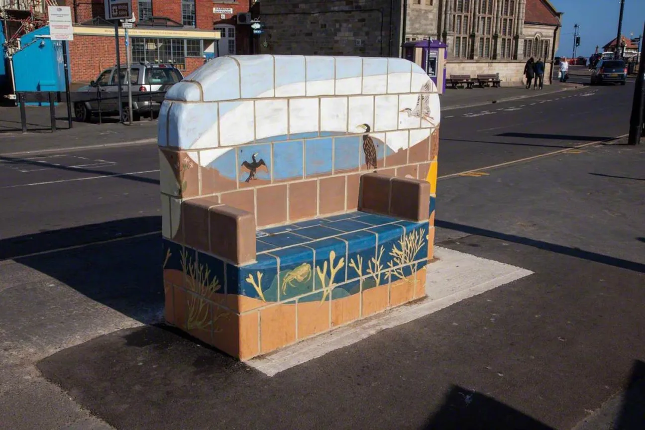 Sculptural benches, ‘There is another alphabet‘ photographed in various Whitby locations.